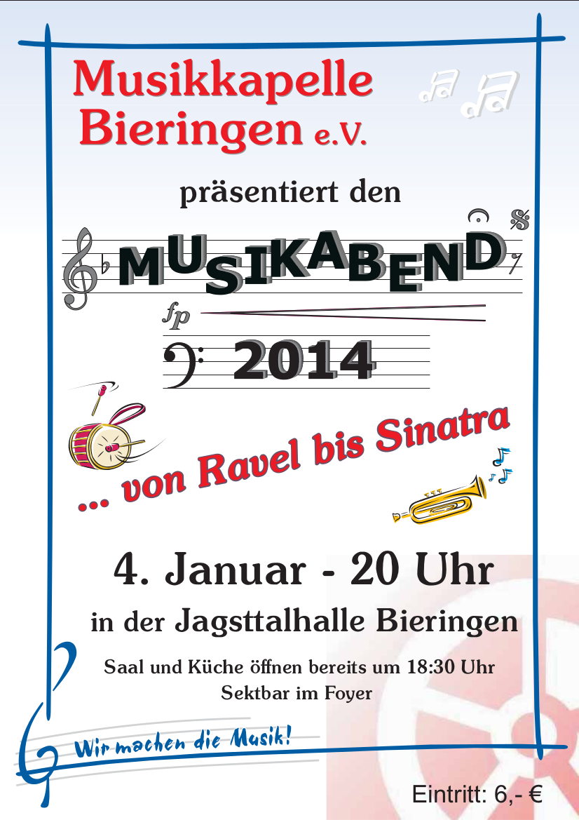 Musikkapelle Bieringen Plakat
