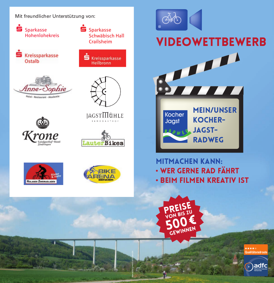 Videowettbewerb Kocher-Jagst-Radweg