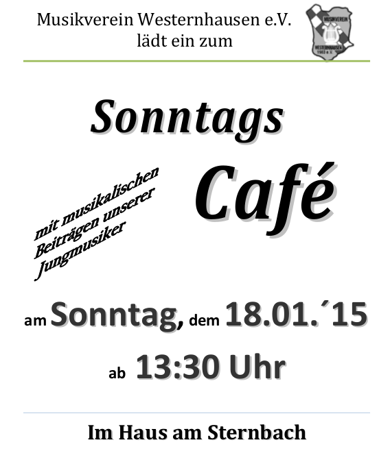 Sonntags Café der Musik Westernhausen